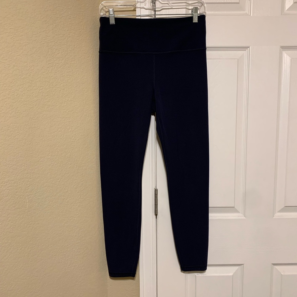 Athleta Navy Performance Leggings High Waist Full Length